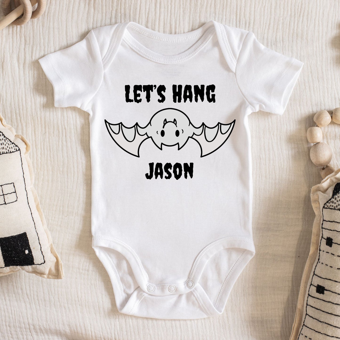 Halloween Lets Hang Personalized Onesie