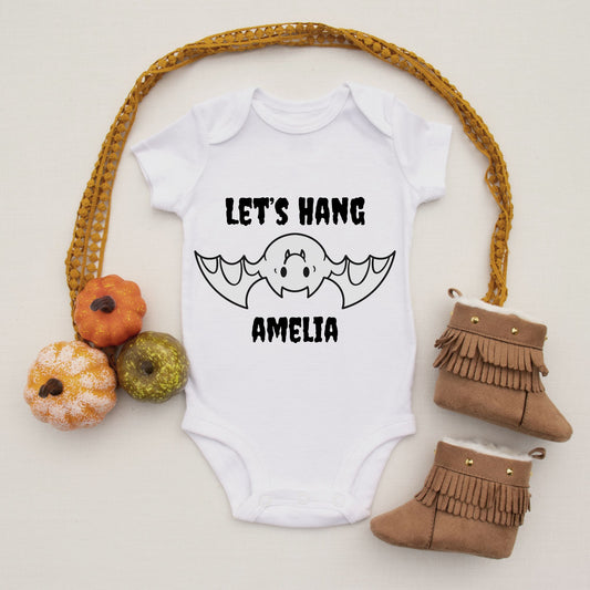 Halloween Lets Hang Personalized Onesie