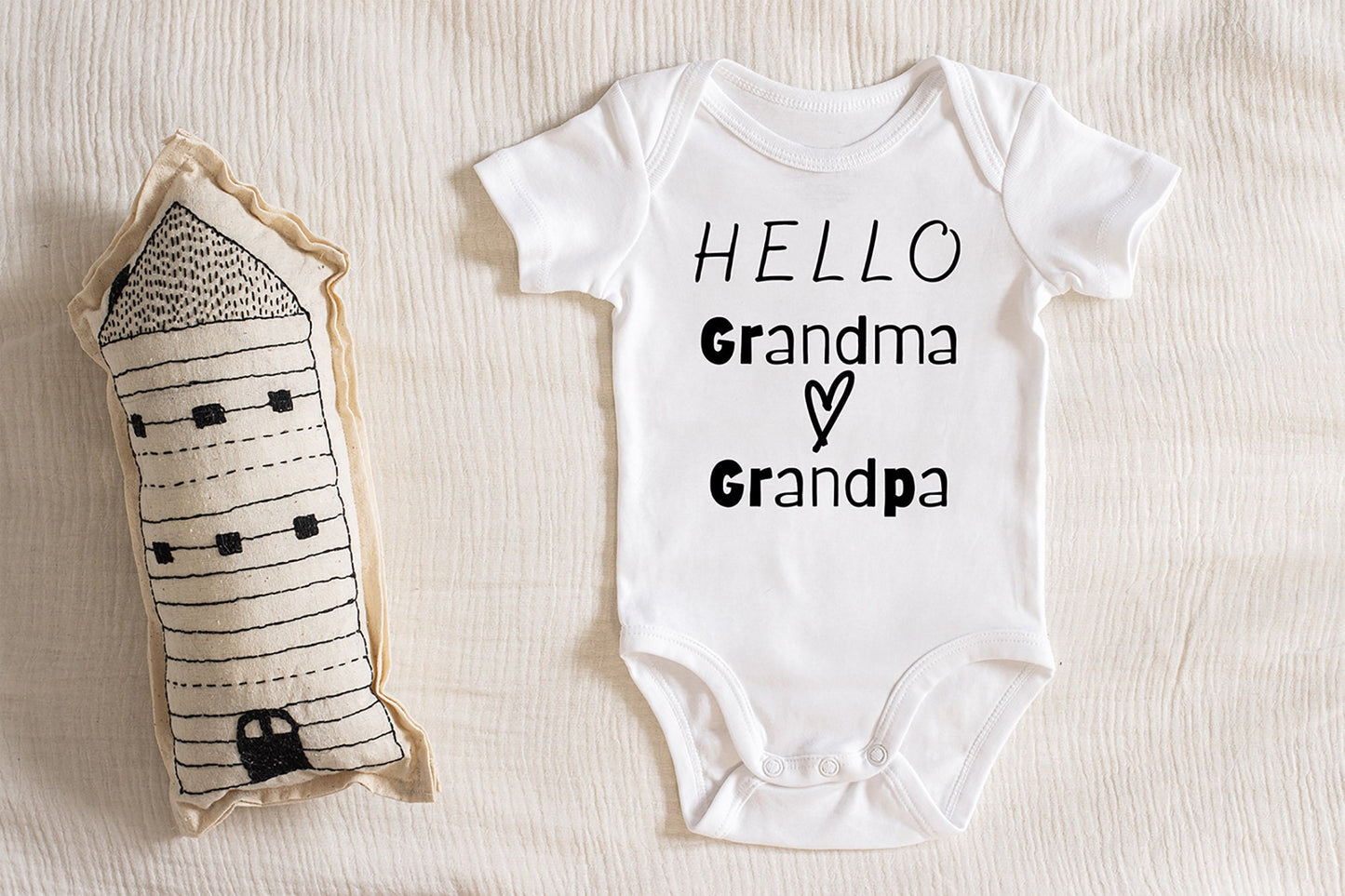 Hello Grandma and Grandpa Onesie