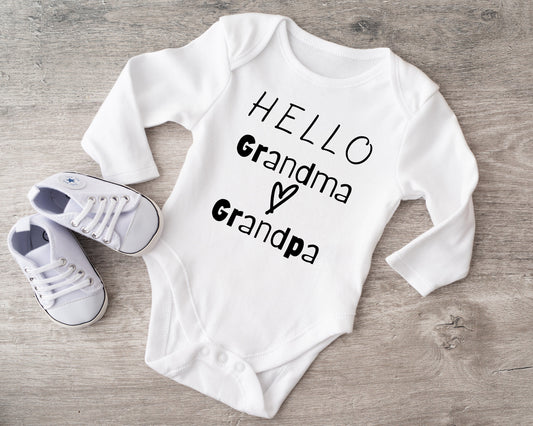 Hello Grandma and Grandpa Onesie